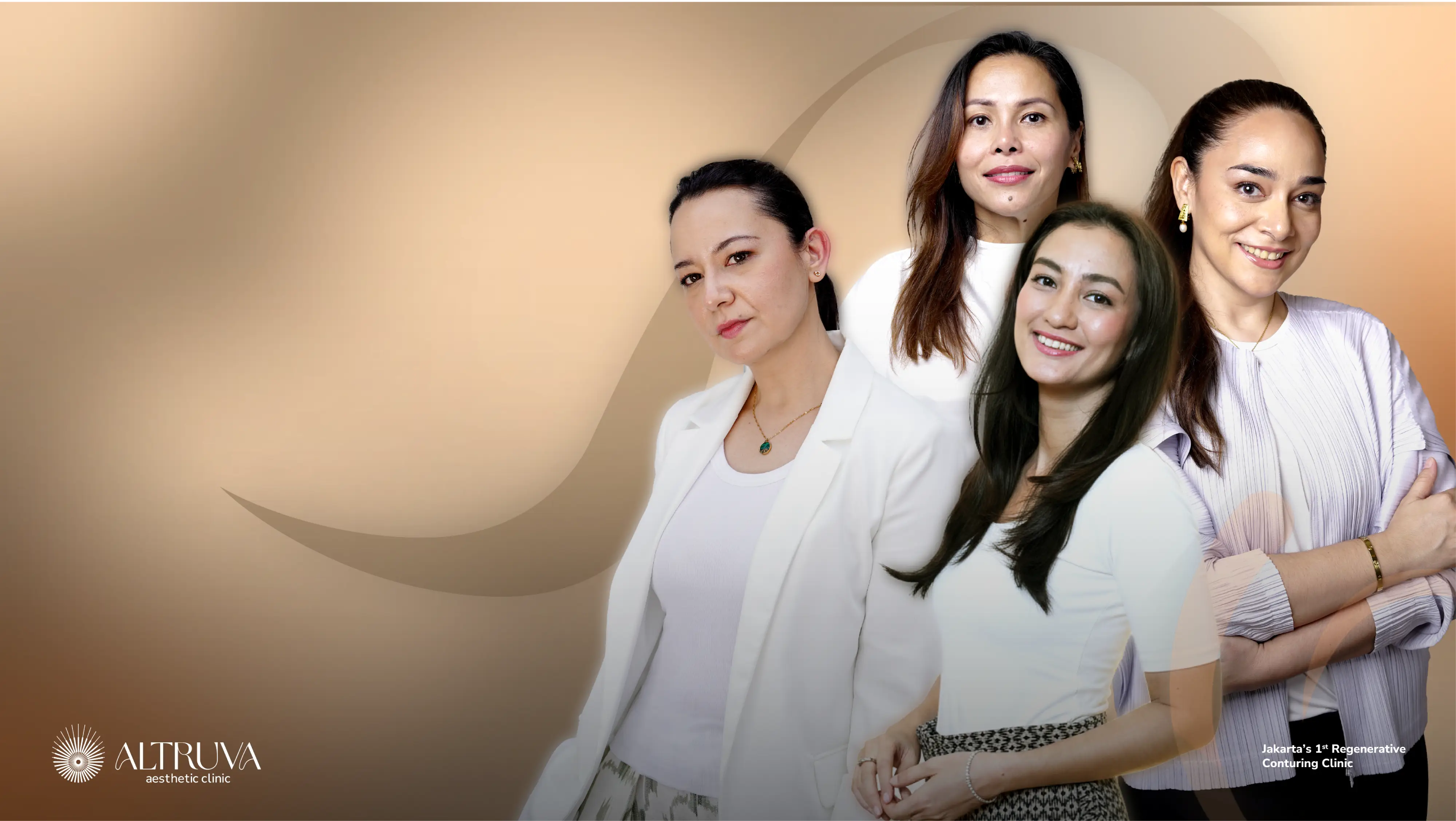 Wanita elegan dengan kulit bercahaya